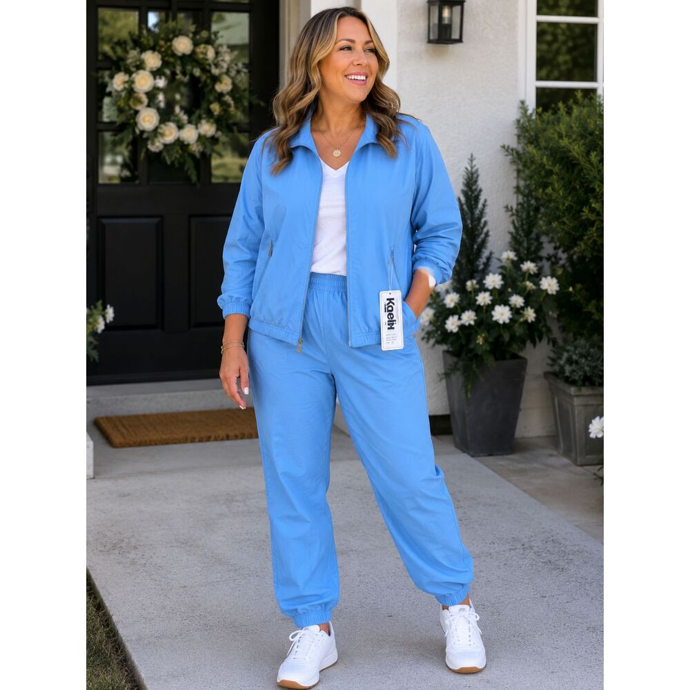 Vintage 90s Kaelin 1X Track Suit Jacket Pants Set NWT